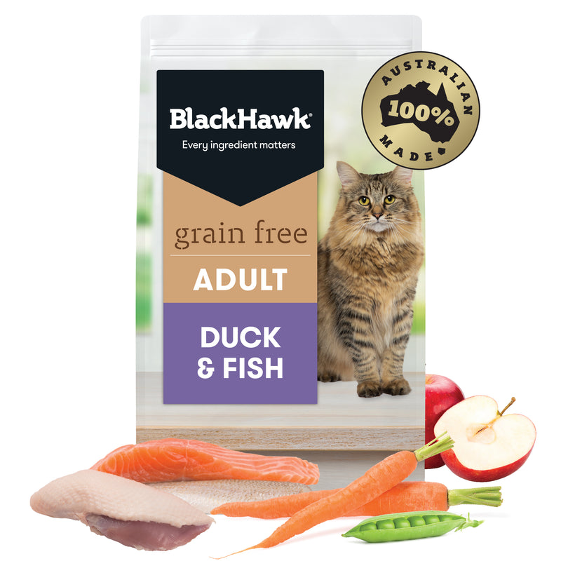 Black Hawk Grain Free Duck & Fish Cat Food