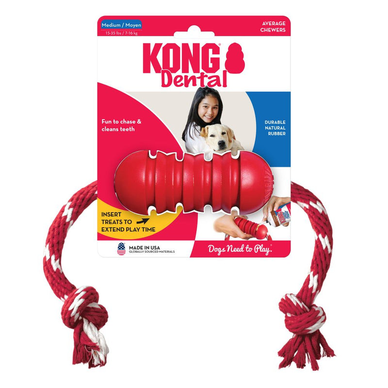 KONG Dental with Rope Dog Toy