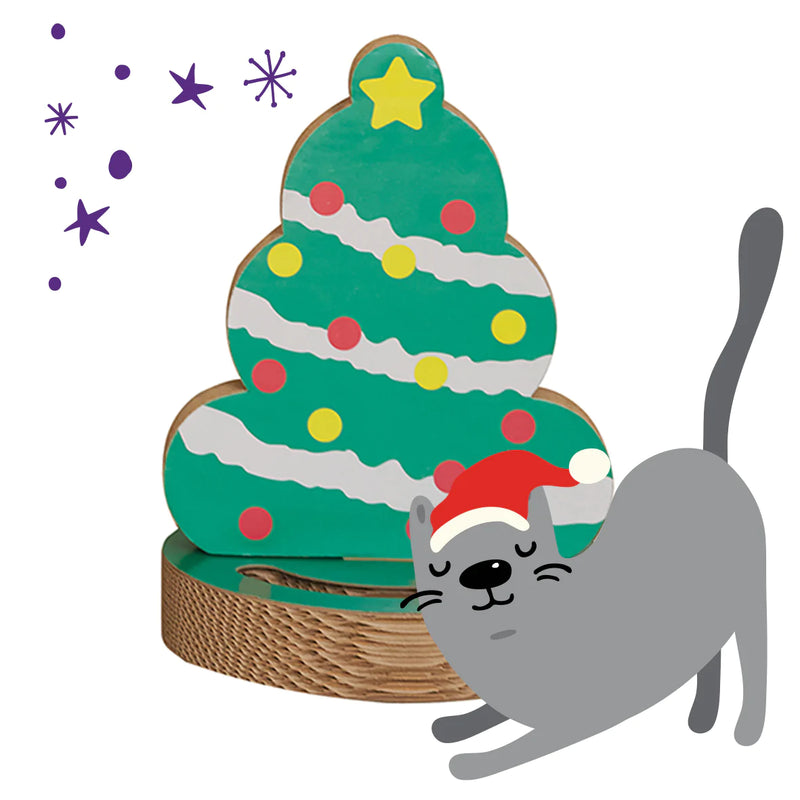 Kazoo Christmas Tree Scratcher & Ball Game Cat Toy