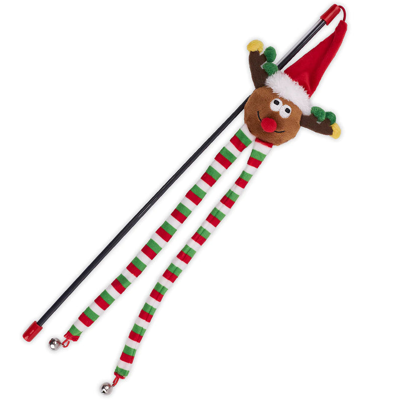 Kazoo Christmas Rudolph Wand Teaser Cat Toy