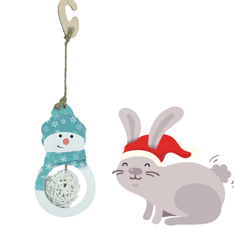 Kazoo Christmas Nibble N Gnaw Snowman Rabbit Toy