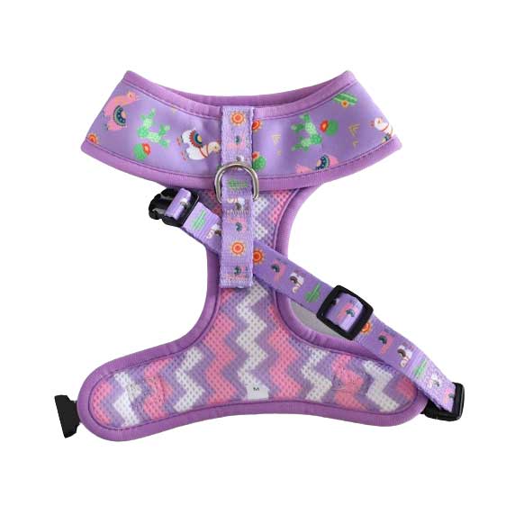 Soapy Moose Lovely Llamas Reversible Dog Harness