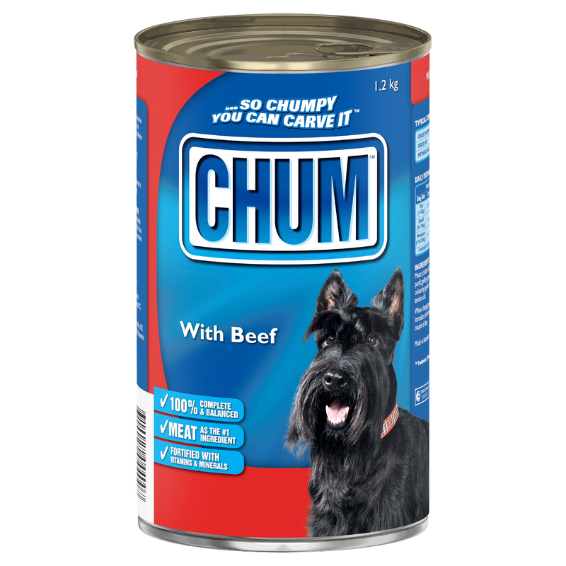 Chum with Beef Dog Food