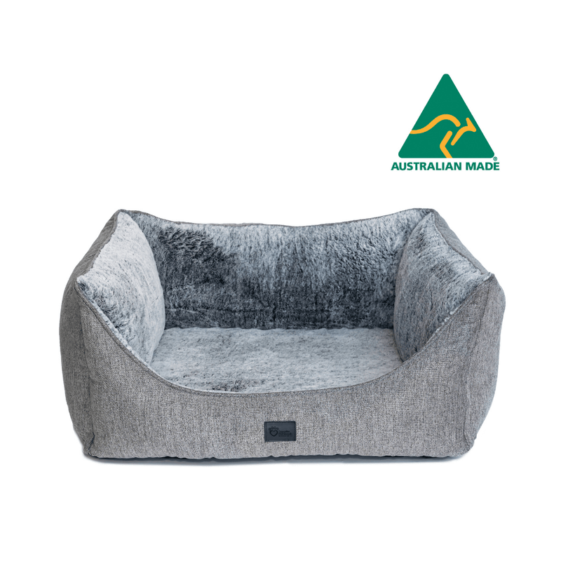 Superior High Side Hideout Arctic Fur Ortho Dog Bed