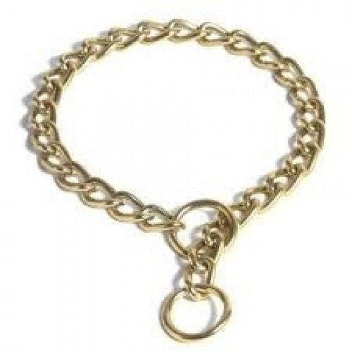 Elite Bronze Plated Choker Chain Dog Collar