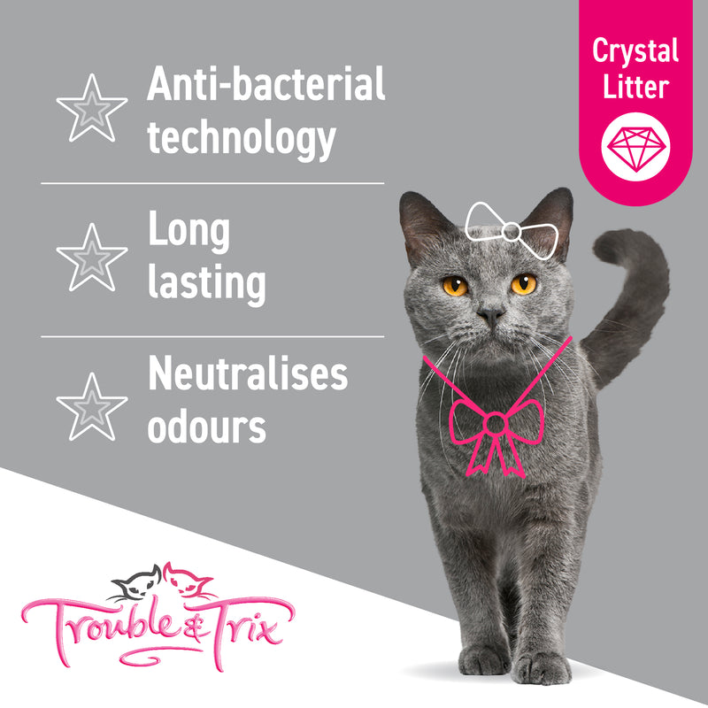 Trouble & Trix Crystal Anti-Bacterial Fresh Scent Cat Litter