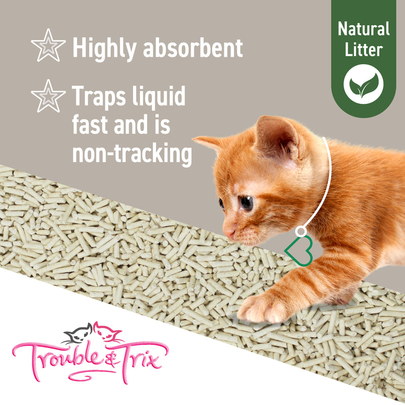 Trouble & Trix Natural Clumping Scent Free Cat Litter