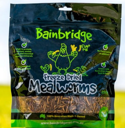 Bainbridge Freeze Dried Australian Mealworms 250g - Raymonds Warehouse