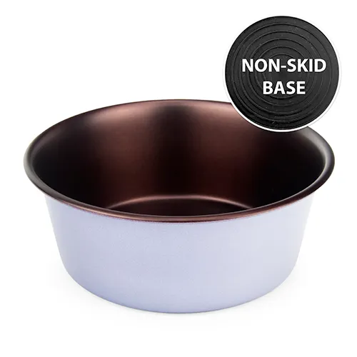 Bainbridge Stainless Steel Non Skid Dog Bowl Grey & Copper