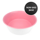 Bainbridge Stainless Steel Non Skid Dog Bowl Pink & White