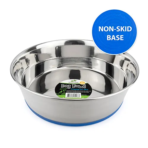 Bainbridge Stainless Steel Non Skid Dog Bowl Blue