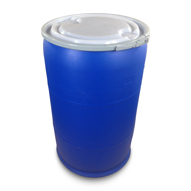 Plastic Drum with Lid Blue