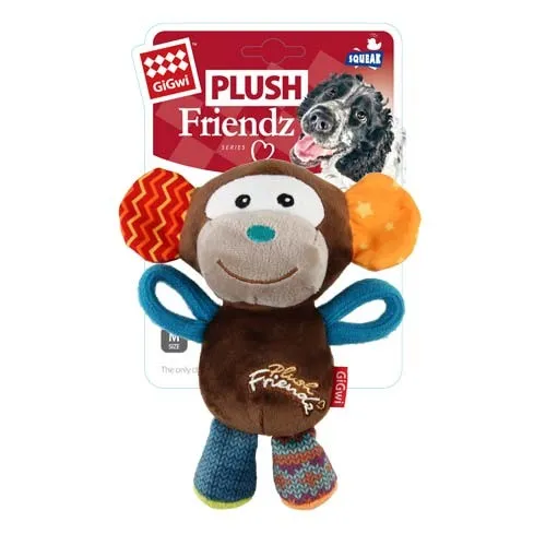 GiGwi Plush Friends Multicolour Monkey Dog Toy