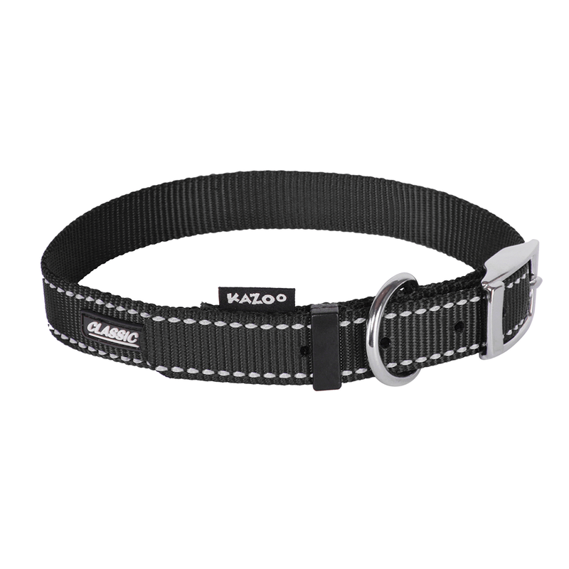 Kazoo Classic Buckle Dog Collar Black