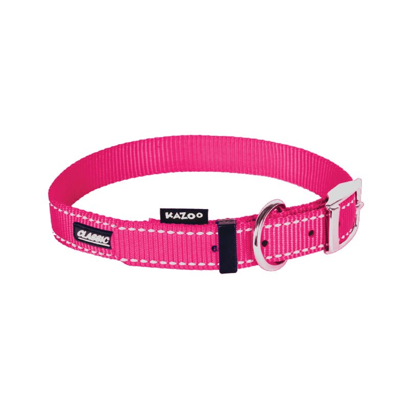 Kazoo Classic Buckle Dog Collar Pink