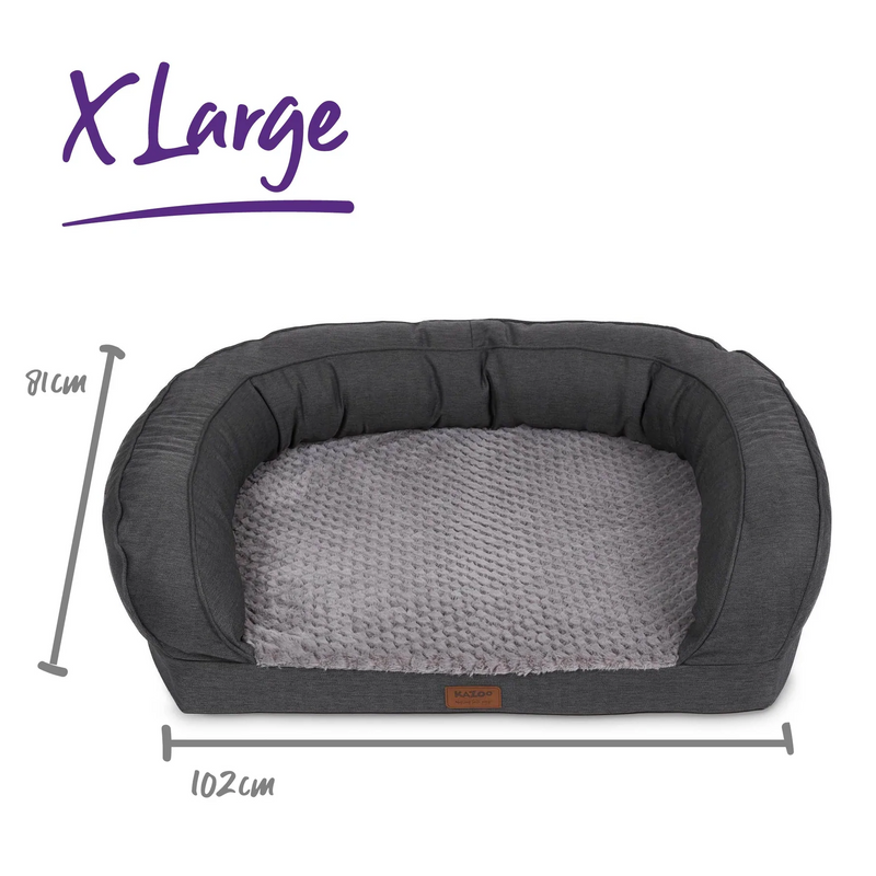 Kazoo Cosy Nook Dog Bed Plush Grey