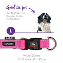 Kazoo Classic Easy-clip Dog Collar Pink