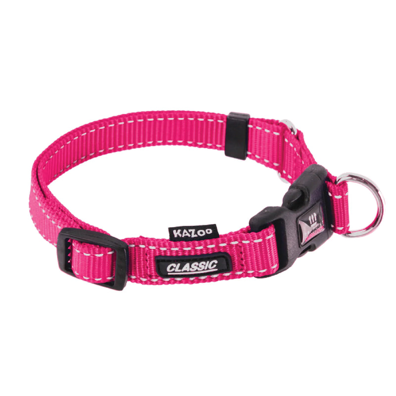 Kazoo Classic Easy-clip Dog Collar Pink