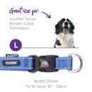 Kazoo Classic Easy-clip Dog Collar Blue