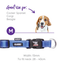 Kazoo Classic Easy-clip Dog Collar Blue