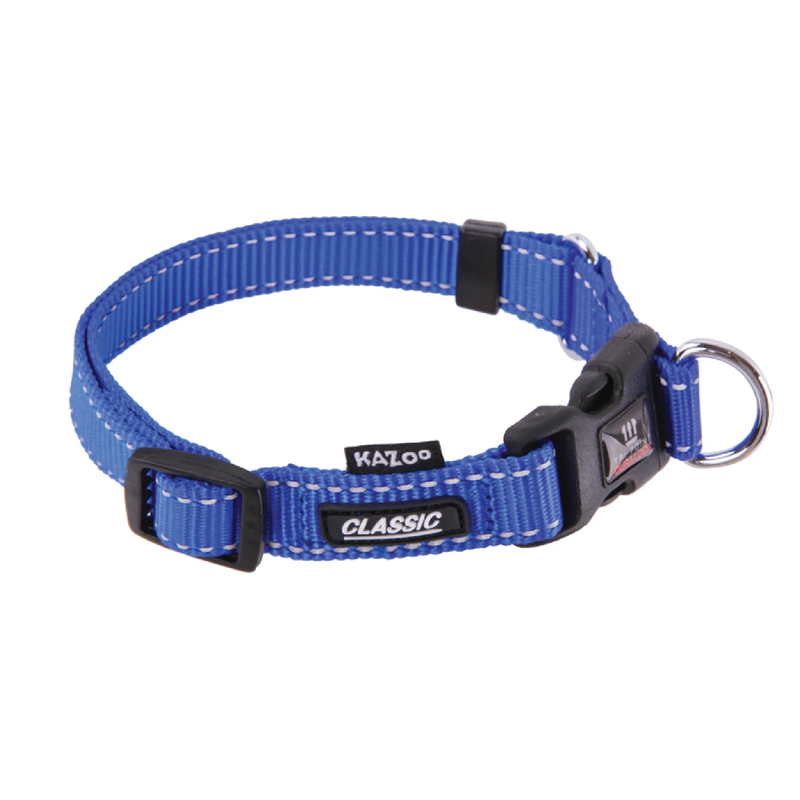 Kazoo Classic Easy-clip Dog Collar Blue