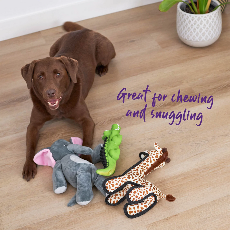 Kazoo Furries Long Eared Elephant Dog Toy