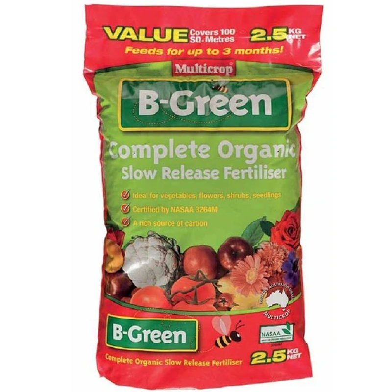 Multicrop B-Green 100% Organic Slow Release Fertiliser 2.5kg - Raymonds Warehouse
