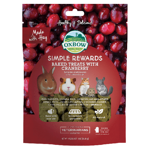 Oxbow Simple Rewards Baked Treats with Cranberry