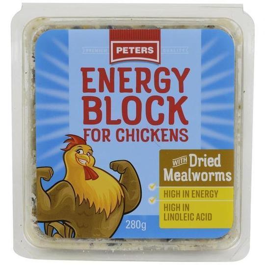 Peters Energy Peck Block for Chickens with Mealworms 280g