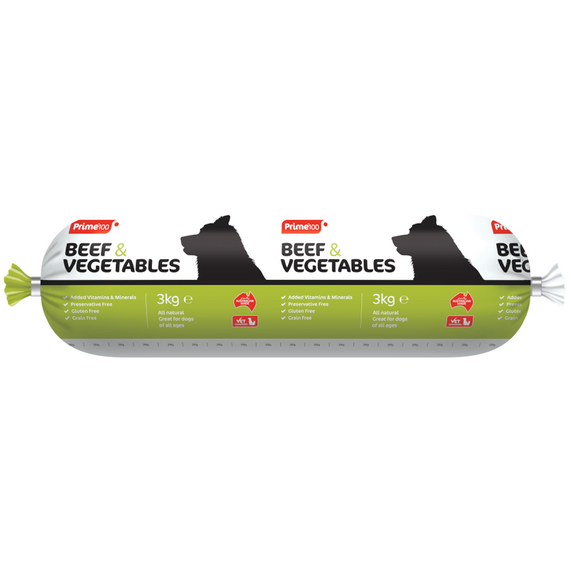 Prime100 Beef & Vegetable Roll Dog Food