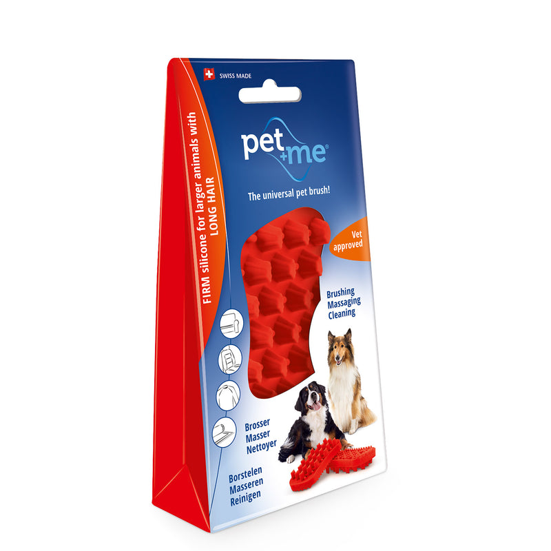 Pet+Me Pet Brush Firm Red