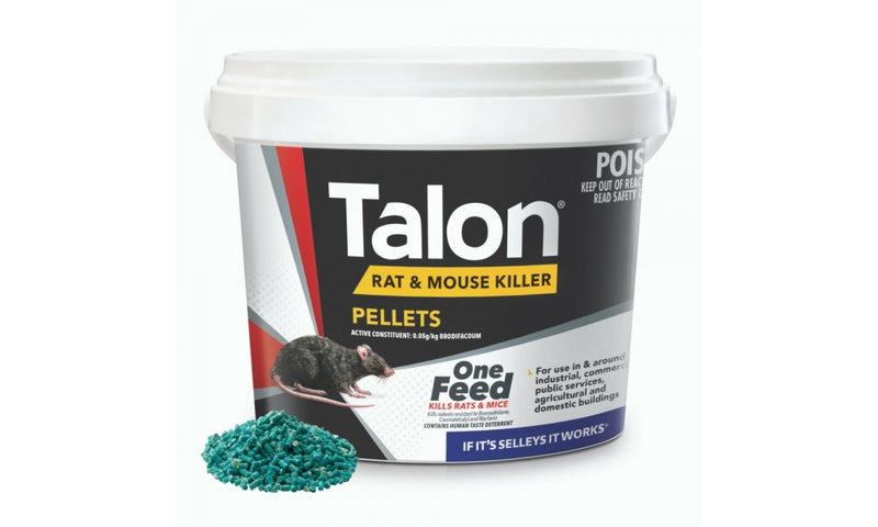 Rat Control Pellets Talon Rat and Mouse Killer Rodenticide Pellet Bait - Raymonds Warehouse