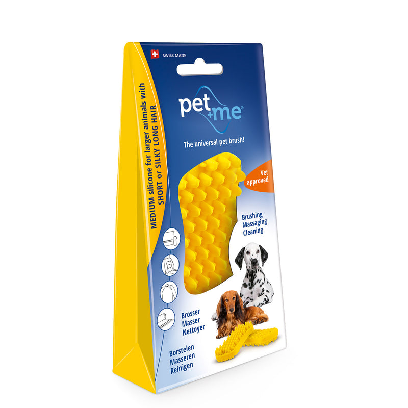 Pet+Me Pet Brush Medium Yellow